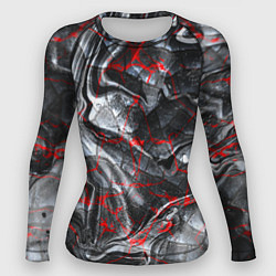 Рашгард женский Красные узоры, цвет: 3D-принт