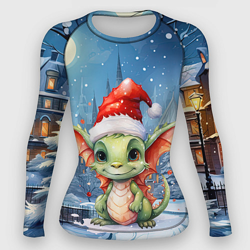 Женский рашгард Дракон зимний праздник / 3D-принт – фото 1