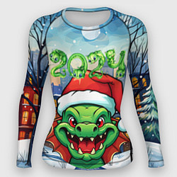 Рашгард женский Дракон зимние забавы, цвет: 3D-принт