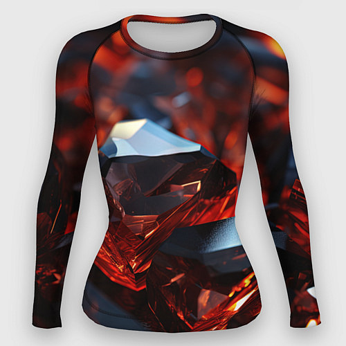 Женский рашгард Визуальные ритмы в геометрии / 3D-принт – фото 1