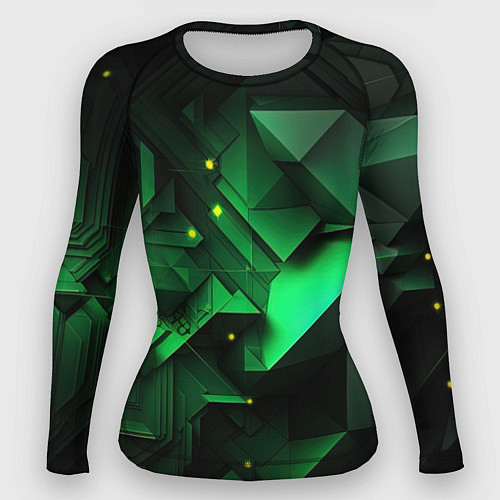 Женский рашгард Визуальные иллюзии в геометрии / 3D-принт – фото 1