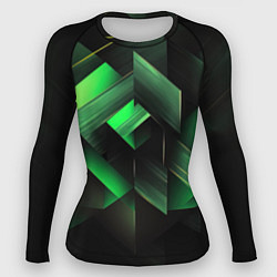 Женский рашгард Асимметричный узор зелени