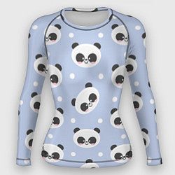 Рашгард женский Милая мультяшная панда, цвет: 3D-принт