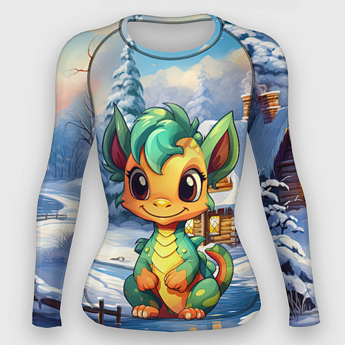 Женский рашгард Крошечный дракон зимы 2024 / 3D-принт – фото 1
