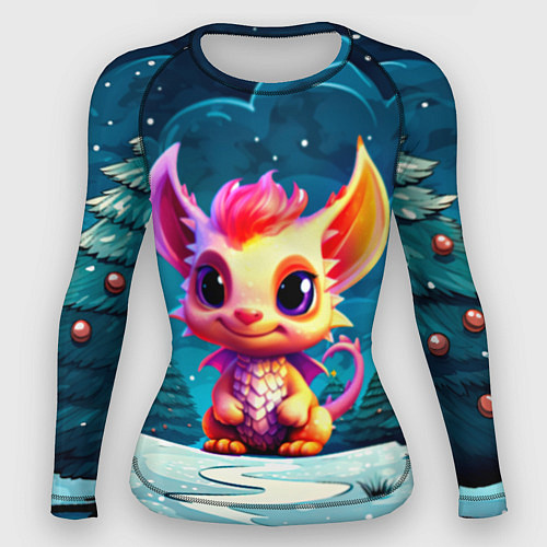 Женский рашгард Маленький пушистый дракошка / 3D-принт – фото 1