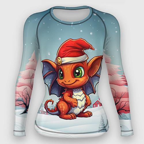 Женский рашгард Символ нового 2024 года дракон / 3D-принт – фото 1