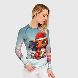 Рашгард женский Символ нового 2024 года дракон, цвет: 3D-принт — фото 2