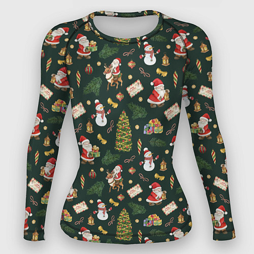 Женский рашгард Новогодняя встреча / 3D-принт – фото 1