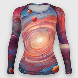 Рашгард женский Галактика в спирали, цвет: 3D-принт