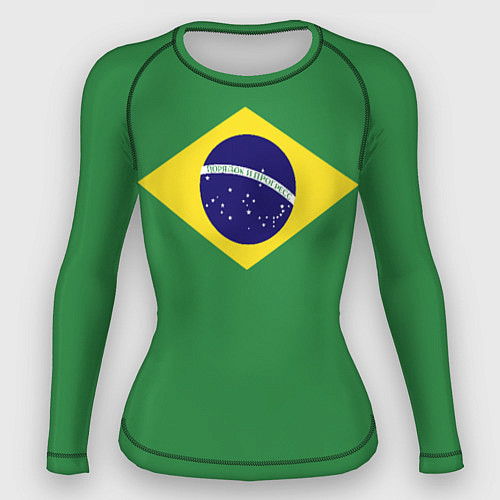 Женский рашгард Бразилия флаг / 3D-принт – фото 1