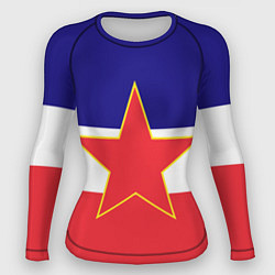 Рашгард женский Югославский флаг, цвет: 3D-принт