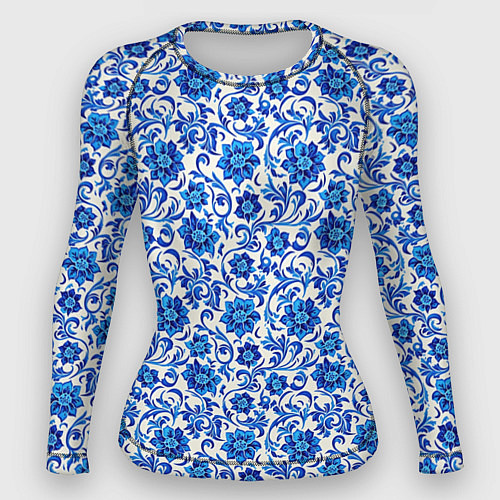 Женский рашгард Гжель классика / 3D-принт – фото 1