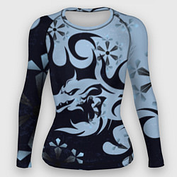 Женский рашгард Дракон со снежинками