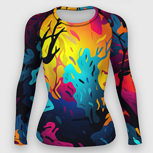 Женский рашгард Неопределенный камуфляж / 3D-принт – фото 1