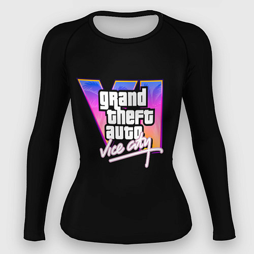 Женский рашгард Gta 6 vice city logo / 3D-принт – фото 1