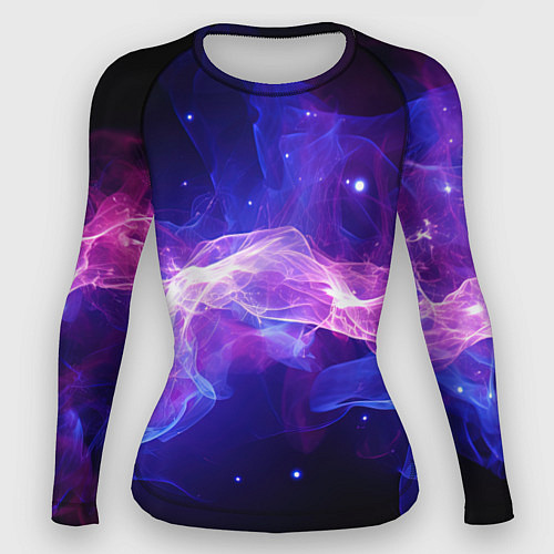 Женский рашгард Фиолетовый туман в движении / 3D-принт – фото 1