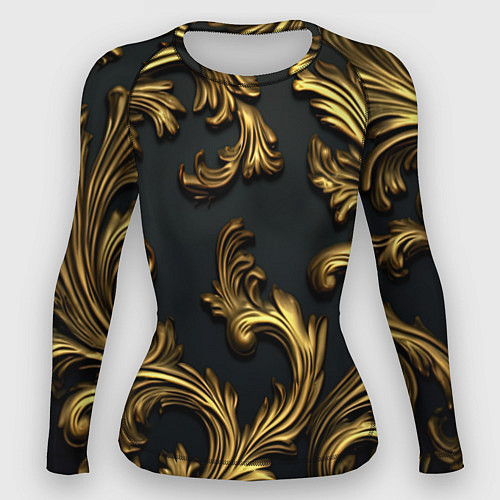 Женский рашгард Позолоченные классические объемные узоры / 3D-принт – фото 1