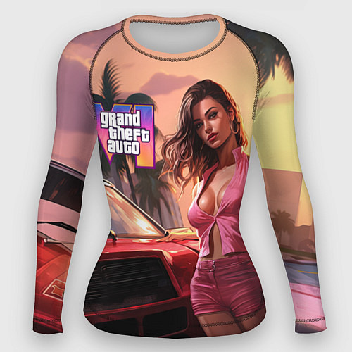 Женский рашгард GTA 6 girl vice city / 3D-принт – фото 1