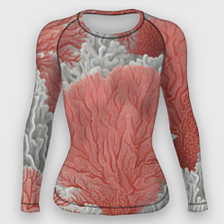 Женский рашгард Красные и белые кораллы