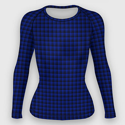 Рашгард женский Паттерн объёмные квадраты тёмно-синий, цвет: 3D-принт