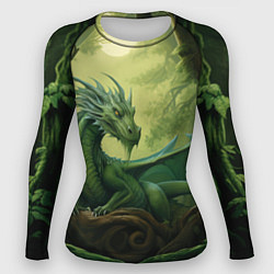 Рашгард женский Лесной зеленый дракон 2024, цвет: 3D-принт