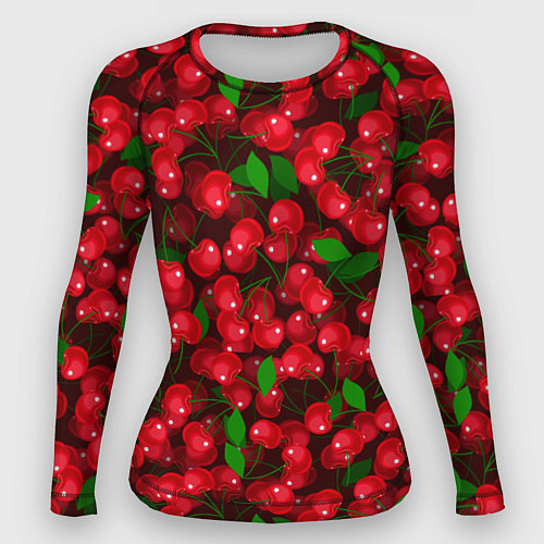 Женский рашгард Красная спелая вишня / 3D-принт – фото 1