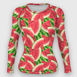 Рашгард женский Дольки сладкого арбуза, цвет: 3D-принт