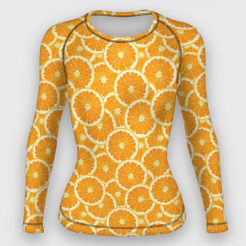 Женский рашгард Ломтики апельсина / 3D-принт – фото 1