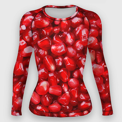 Женский рашгард Спелые зёрна граната / 3D-принт – фото 1