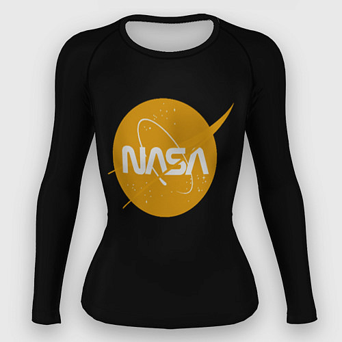 Женский рашгард NASA yellow logo / 3D-принт – фото 1