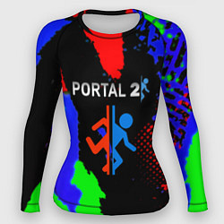 Рашгард женский Portal 2 краски сочные текстура, цвет: 3D-принт