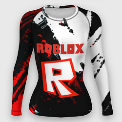 Рашгард женский Roblox logo краски мобайл гейм, цвет: 3D-принт