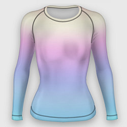 Рашгард женский Светлый голографический градиент, цвет: 3D-принт