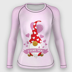 Рашгард женский Твой гномик любит тебя, цвет: 3D-принт