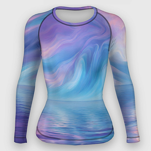 Женский рашгард Абстрактное небо и водная гладь / 3D-принт – фото 1
