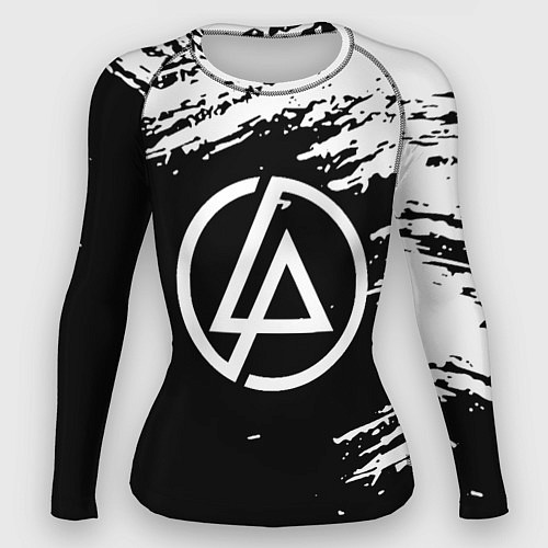 Женский рашгард Linkin Park - black and white / 3D-принт – фото 1