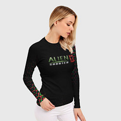 Рашгард женский Alien Shooter космос тема, цвет: 3D-принт — фото 2