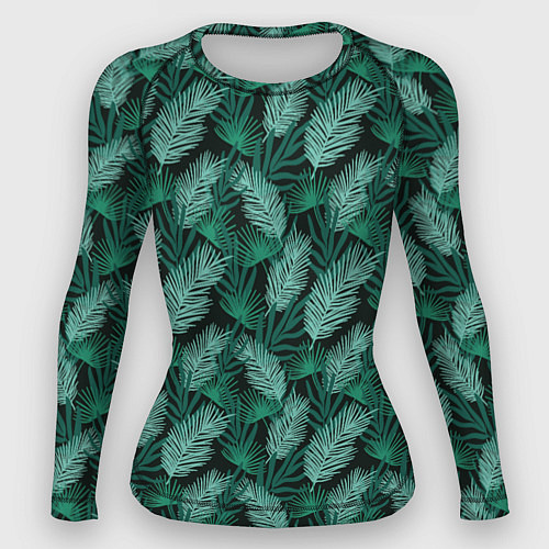 Женский рашгард Паттерн тропические листья / 3D-принт – фото 1