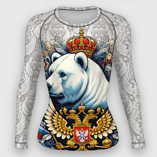 Женский рашгард Белый медведь с короной / 3D-принт – фото 1