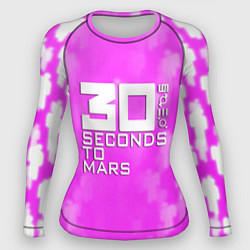 Рашгард женский 30 seconds to mars pink, цвет: 3D-принт