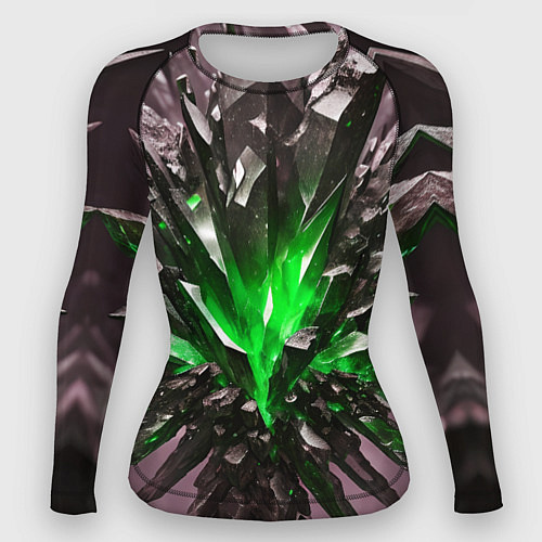 Женский рашгард Драгоценный камень зелёный / 3D-принт – фото 1