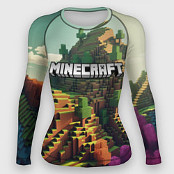 Рашгард женский Minecraft logo карты, цвет: 3D-принт