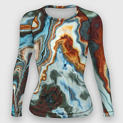 Рашгард женский Мраморная текстура, цвет: 3D-принт