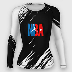 Рашгард женский Basketball текстура краски nba, цвет: 3D-принт