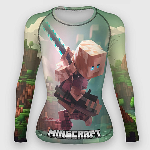 Женский рашгард Персонаж Minecraft ниндзя в прыжке / 3D-принт – фото 1