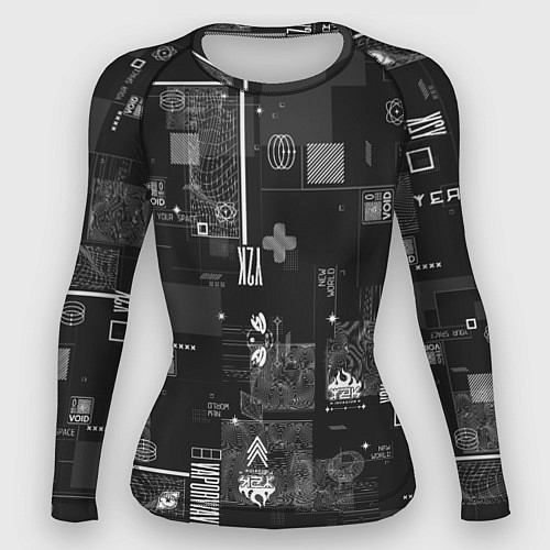 Женский рашгард Y2k aesthetics print / 3D-принт – фото 1