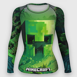 Рашгард женский Minecraft зеленый персонаж в мире пикселей, цвет: 3D-принт