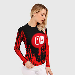 Рашгард женский Nintendo огенное лого краски, цвет: 3D-принт — фото 2