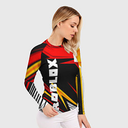 Рашгард женский Роблокс - спортивная абстрация, цвет: 3D-принт — фото 2