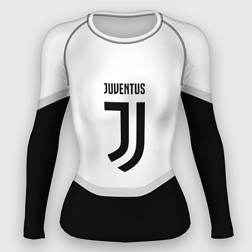 Женский рашгард Juventus black geometry sport / 3D-принт – фото 1